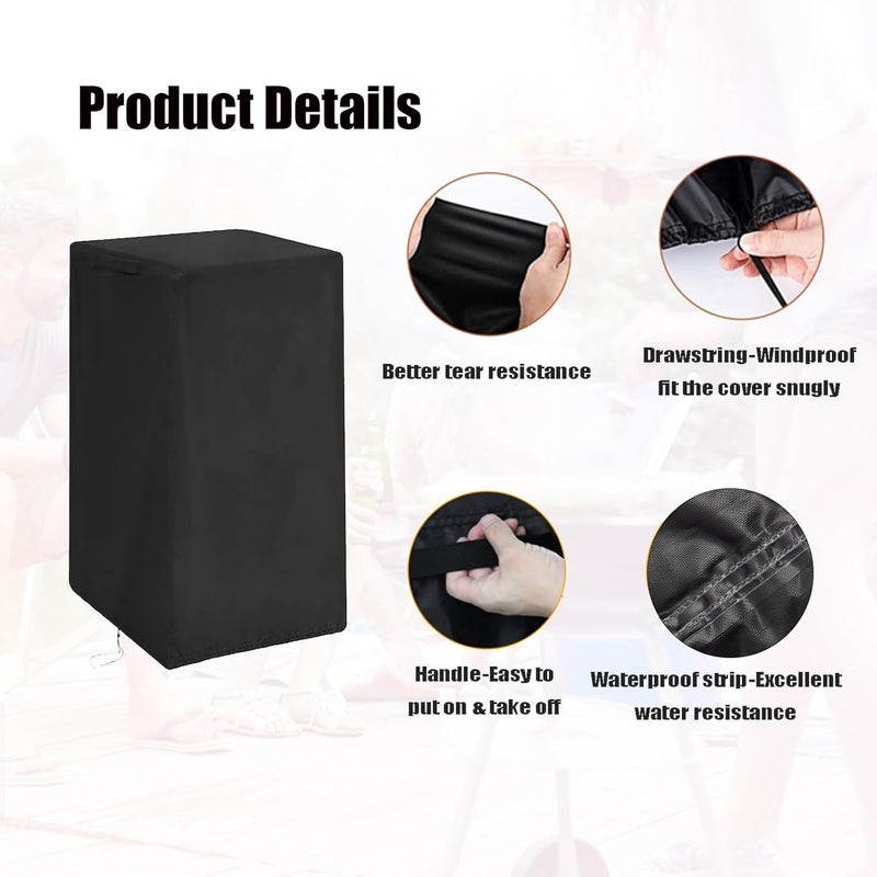Aidetech Smoker Cover Fit for East Oak Ridgewood Pro 30" Electric Smoker, Waterproof Grill BBQ Cover Vertical Smoker Covers-19 D x 18" W x 45" H - Image 4